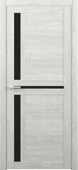 Межкомнатная дверь Albero Кельн Эко-Шпон / Дуб нордик / Стекло черное (дверное полотно 70х200)