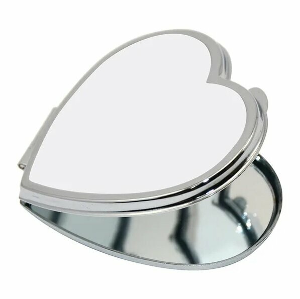 Зеркальце для сублимации, металл (70x65x8) мм, в виде сердца