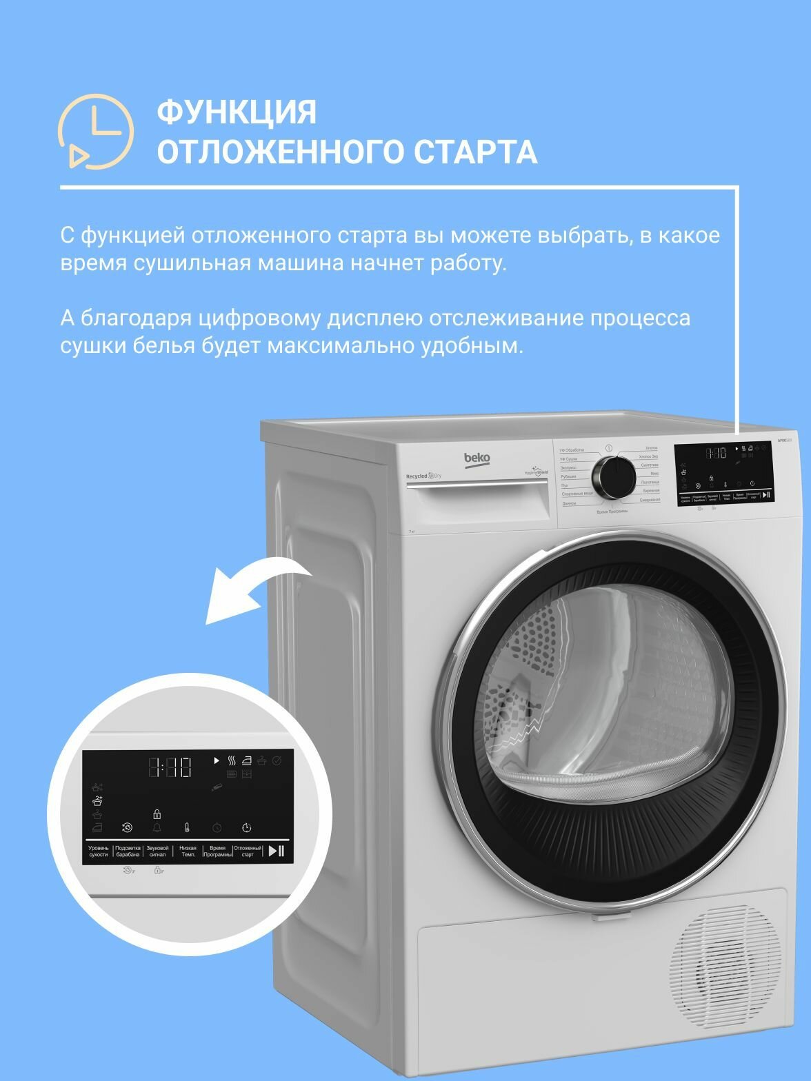 Сушильная машина Beko B3T47238