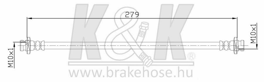 фото K&K FT0123 Шланг тормозной SUZUKI Ignis (FH) 1.3 1.3 4WD 10.0-09.03