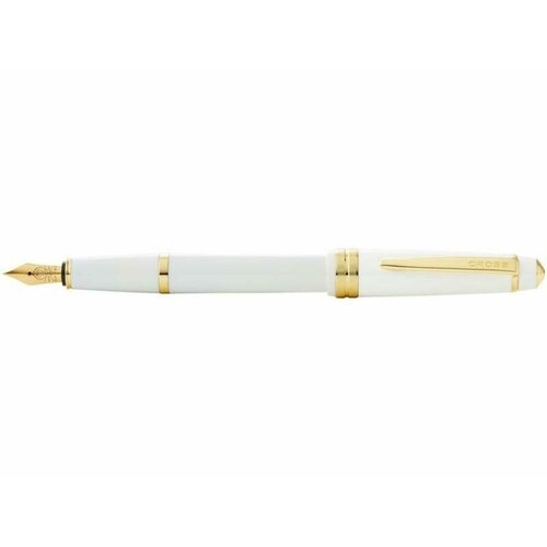 Перьевая ручка Cross Bailey Light Polished White Resin and Gold Tone, перо F jinhao деловая перьевая ручка серии восточных драконов и шариковая ручка металлическое тиснение красный медный цвет w подарочная коробка