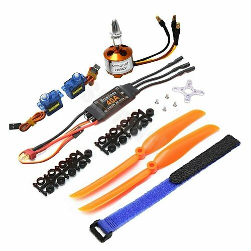Бесколлекторный двигатель 1400KV 40A T-plug лопасти регулятор оборотов и сервоприводы в комплекте 3549₽