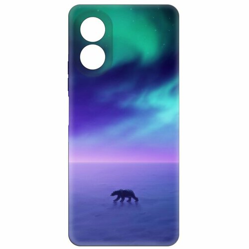 Чехол-накладка Krutoff Soft Case Северное Сияние для Oppo A18 черный чехол накладка krutoff soft case северное сияние для oppo a17 черный