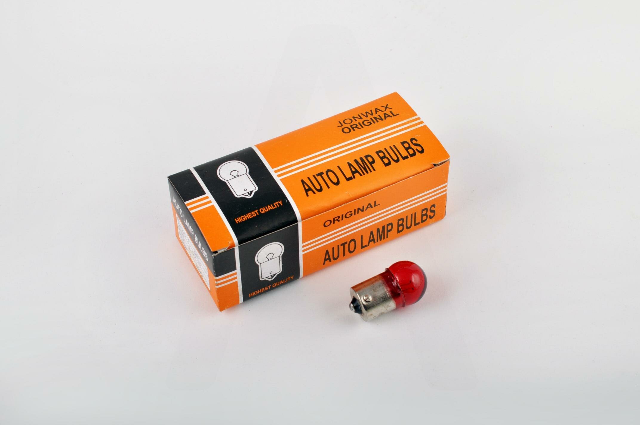 фото Лампа G18 (поворот, габарит) 12V 10W (красная) (10 шт) "ORANGE BOX"