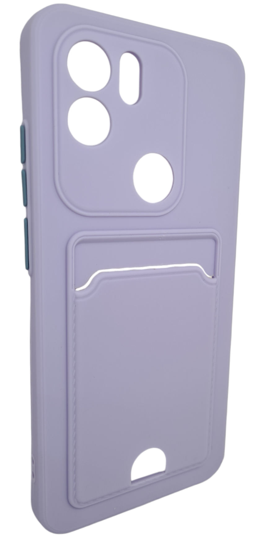 Чехол-накладка BUTTON с карманом для карт Mariso для Xiaomi Redmi A1+ (Фиолетовый)