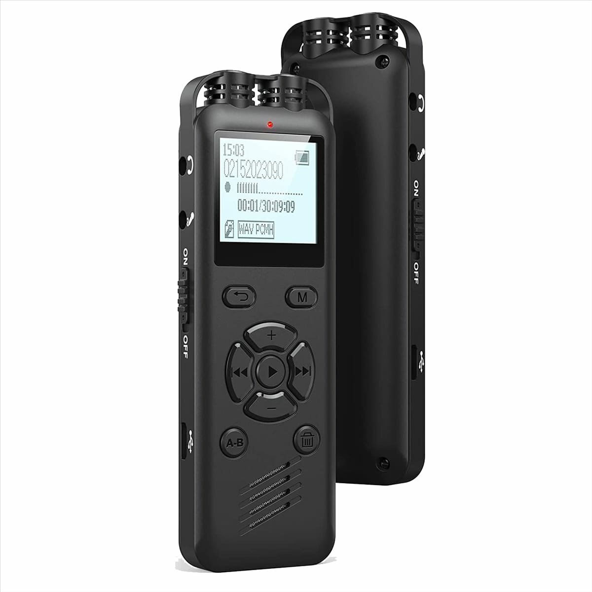 Компактный диктофон с ЖК-дисплеем и динамиком SV-550, 32 GB памяти, 2 микрофона, датчик звука, — фото 2