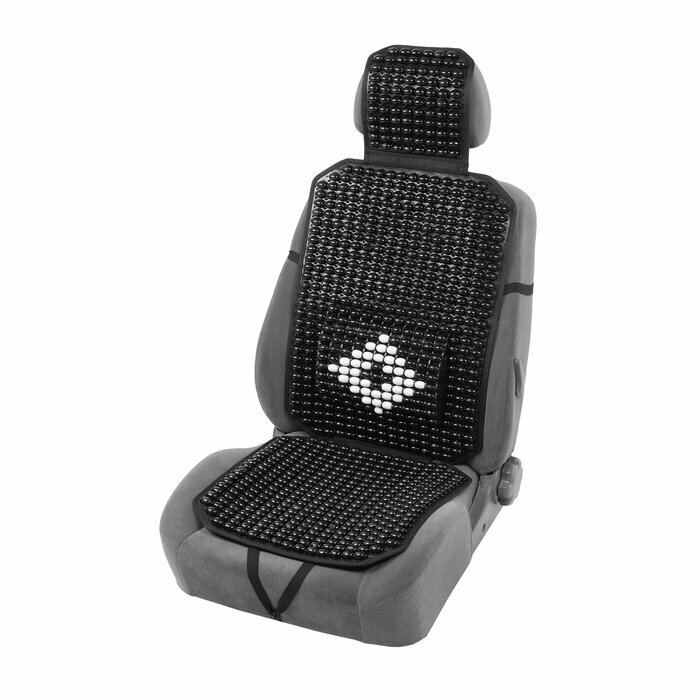 Накидка-массажёр на сиденье 126×43 см с поясничной опорой черный 10120744