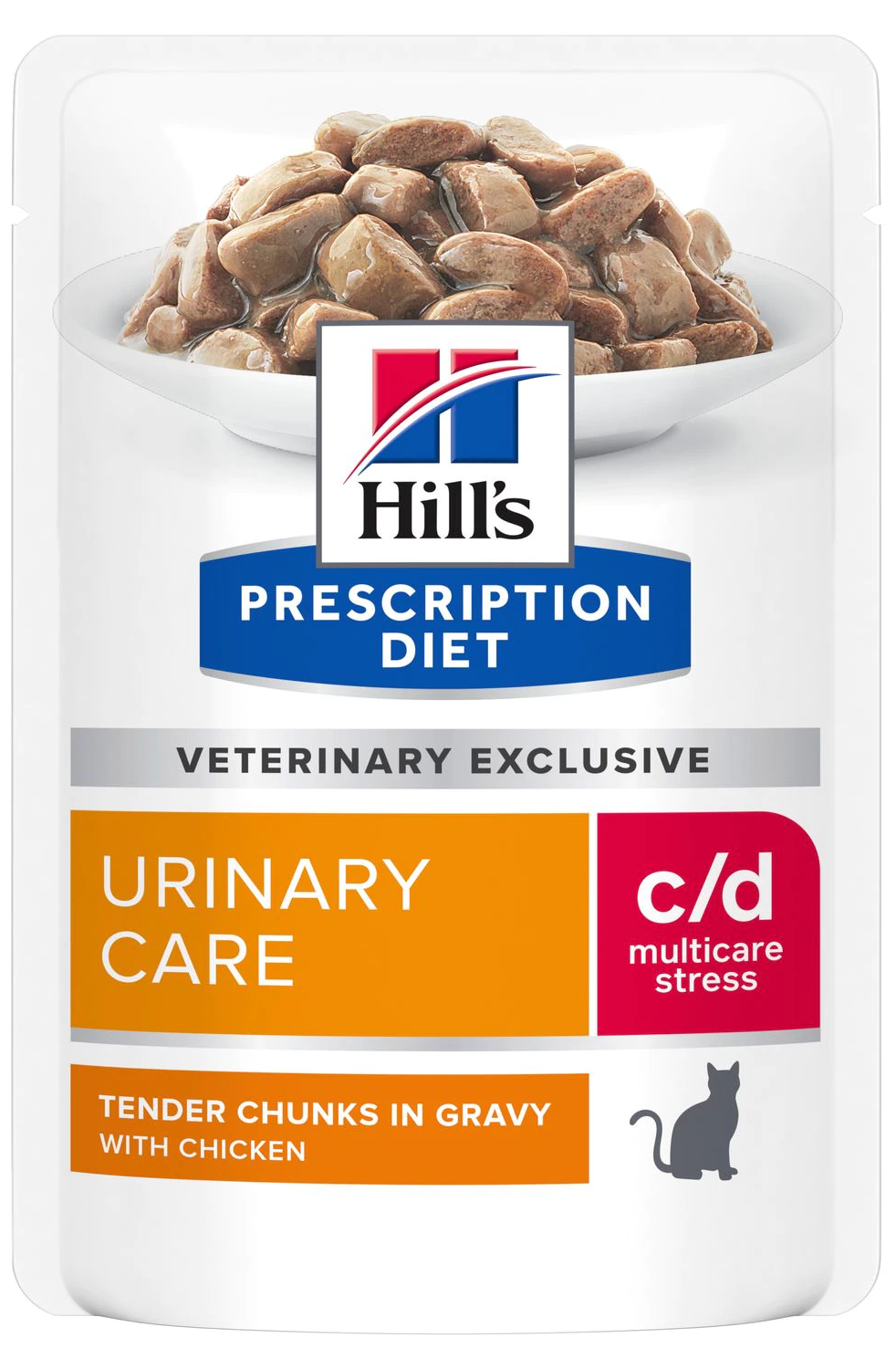 Корм для кошек влажный Hill's Prescription Diet Urinary Care Multicare Stress c/d профилактика мочекаменной болезни в период стресса курица 85г