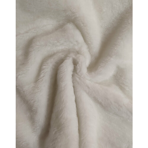 Искусственный мех белый c ворсом 8 мм для шитья игрушек и рукоделия К-2N-30, отрез 145х50 см