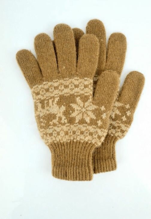 фото Перчатки шерстяные с рисунком Монголия 20 размер