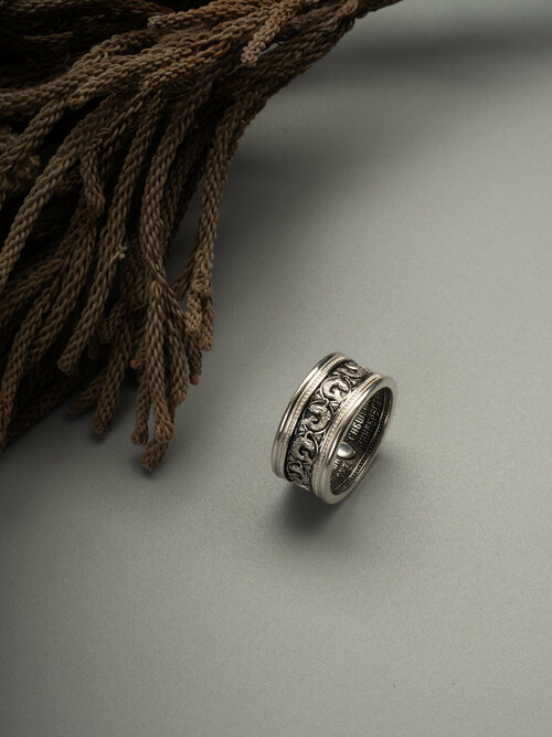 Перстень Елизавета, серебро, 925 проба, чернение, размер 21.5, серебряный