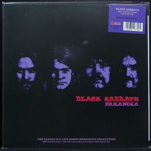 Виниловая пластинка Second Black Sabbath – Paranoia (BBC Sunday Show : Broadcasting House London 26th April 1970) (coloured vinyl)