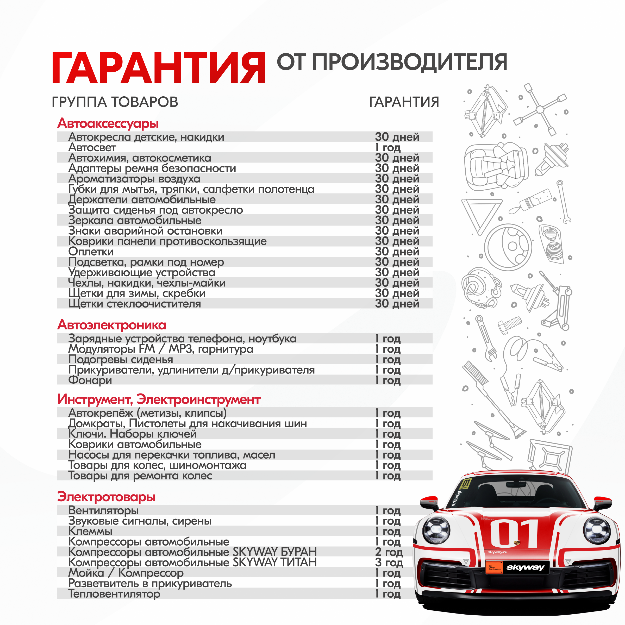 Щетка-скребок SKYWAY S07801013