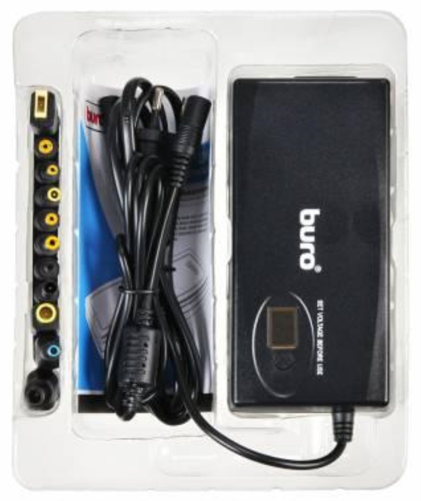 Блок питания Buro BUM-1245M90 ручной 90W 12V-24V 11-connectors 3.5A 1xUSB 1A от бытовой электросети LСD индикатор — фото 13