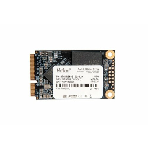 SSD drive sSD mSATA Netac 512Gb N5M Series Retail SATA3 up to 540490MBs 3D TLCQLC 606700₽