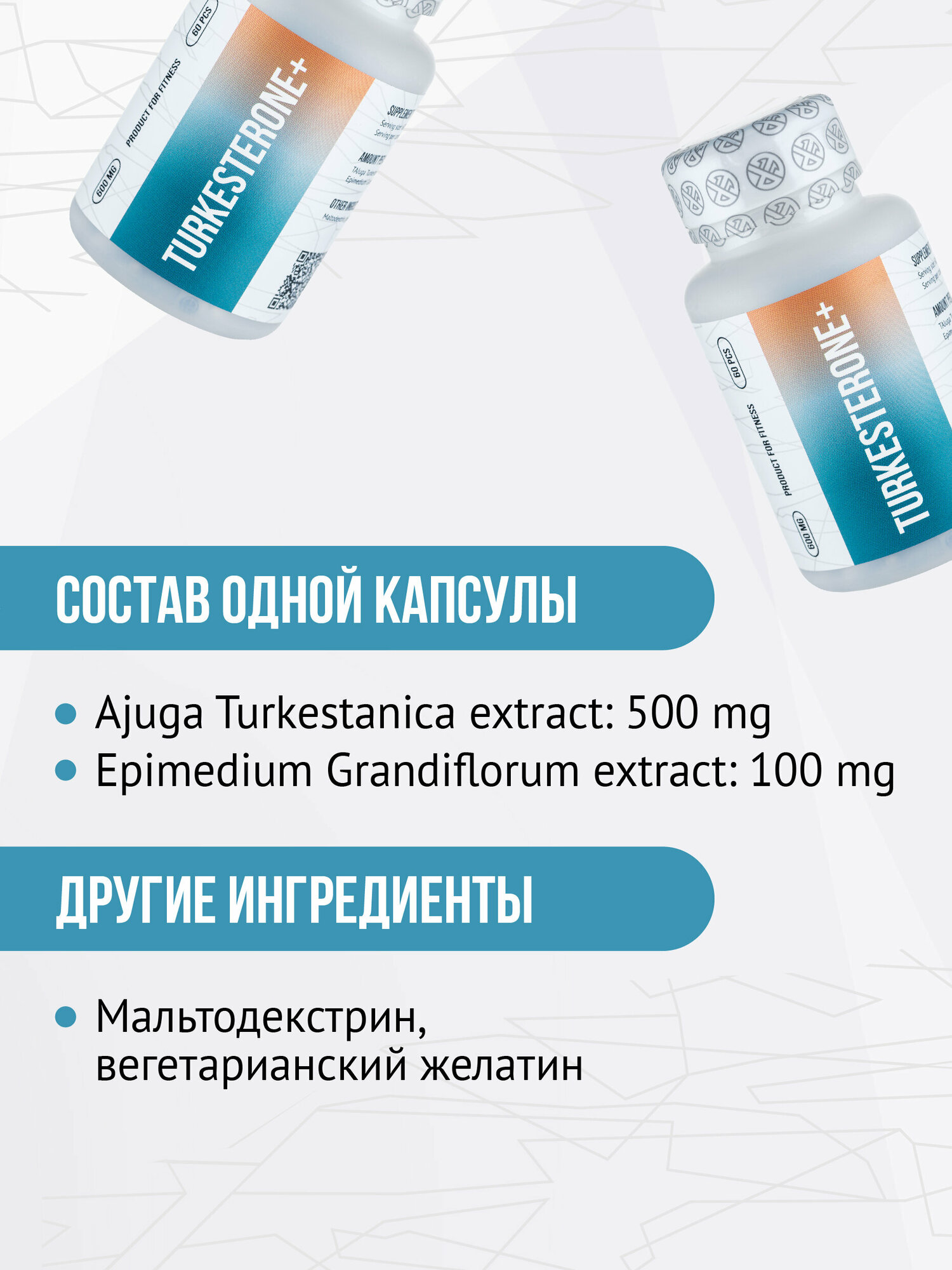 Пищевая добавка Envenom pharm Turkesterone+ / 60 капсул