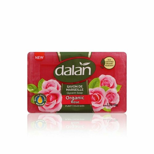 Туалетное мыло Dalan Organic Rose Savon De Marseille 150 г dalan мыло ручной работы лавровое dalan antique с оливковым маслом турецкое банное 450 г 3 шт х 150 г