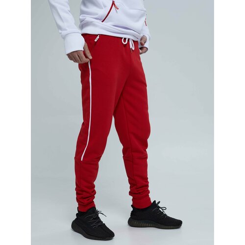 Брюки спортивные джоггеры DONTERRA, размер 56, коралловый, красный брюки donterra размер 56 серый