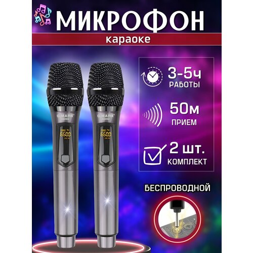 Беспроводные караоке микрофоны профессиональные 2 шт 6990₽