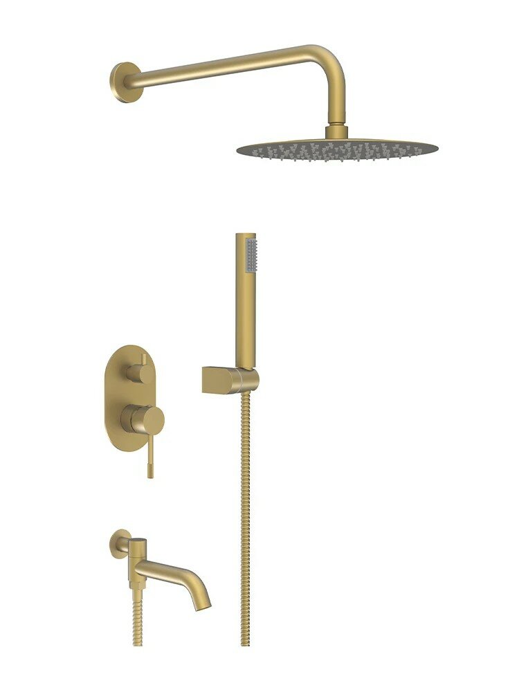 фото Душевая система VIEIR V403564S встраиваемая Матовое золото