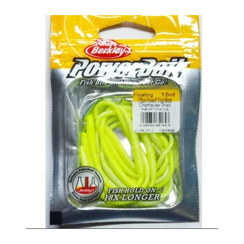 Мягкая приманка Berkley PowerBait Power Floating Trout Worm 3 цв. Chartreuse Shad