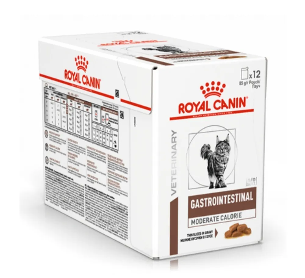 Royal Canin Gastrointestinal Moderate Calorie, влажный корм для кошек 85 гр *12 шт