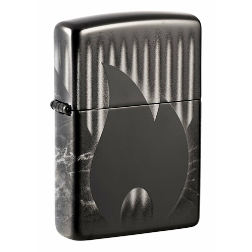 Зажигалка кремниевая Classic с покрытием High Polish Black, черная, Zippo, 48738