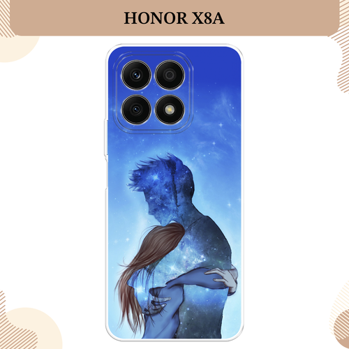 Силиконовый чехол Влюбленная пара небо на Honor X8A / Хонор X8A силиконовый чехол влюбленная пара небо на honor 8x хонор 8х