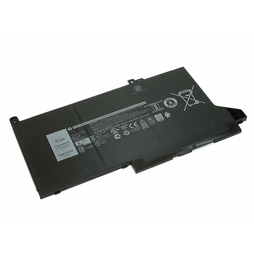 Аккумулятор для ноутбука Dell Latitude 12 7280 7480 (DJ1J0) 11,4V 42Wh аккумуляторная батарея для ноутбука dell latitude e7280 dj1j0 11 4v 3600mah oem
