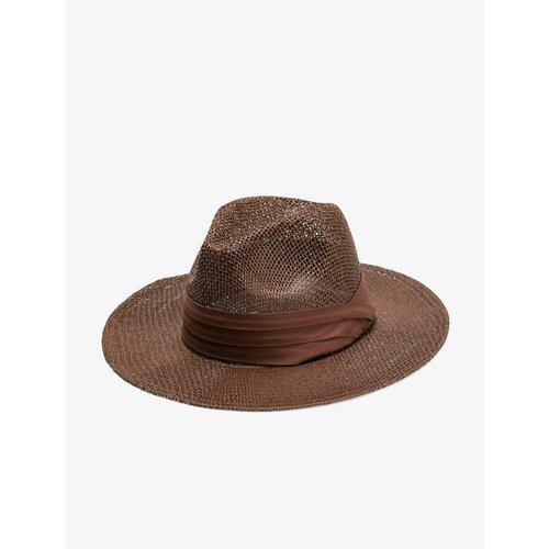 фото Шляпа koton женская шляпа, размер t, коричневый