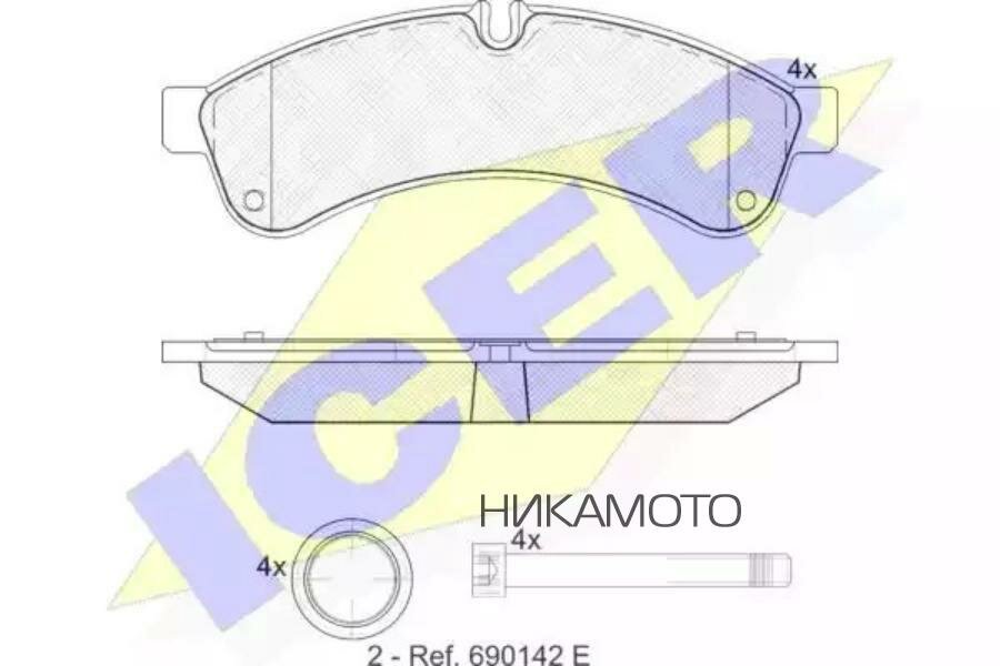 151880 колодки дисковые задние ! Iveco Daily III 35/40/45/50/60/65 06> Icer арт. 151880