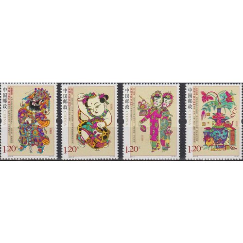Почтовые марки Китай 2011г. Новогодние картинки из Фэнсян Новый год, Рисунок MNH