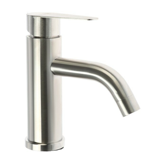 фото Смеситель для раковины ZEIN Z3483, картридж керамика 35 мм, нержавеющая сталь, сатин