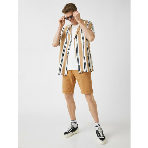 фото Шорты koton, размер 38, коричневый