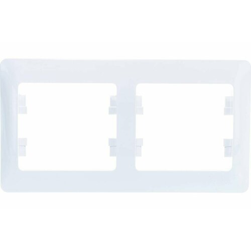 Рамка Schneider Electric Glossa трехместная горизонтальная белая (комплект из 8 шт)