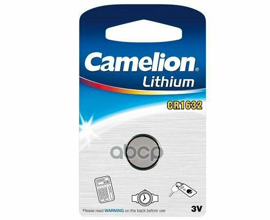 Батарейка Литиевая Camelion Lithium Таблетка 3v Упаковка 1 Шт. Cr1632-Bp1 Camelion арт. CR1632-BP1