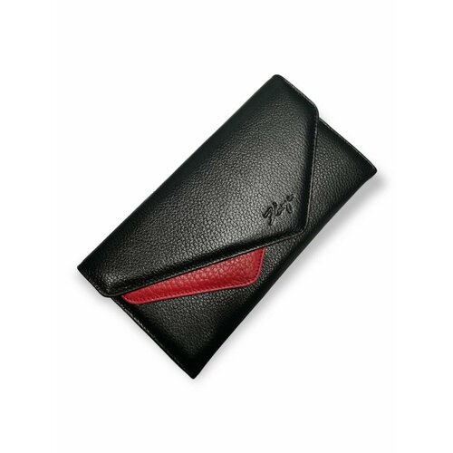 фото Кошелек 1115/black-red, фактура зернистая, красный, черный pouchman