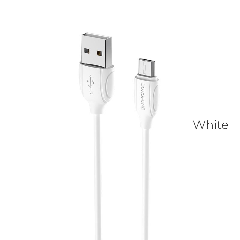 Кабель USB BOROFONE BX19 Benefit, USB - MicroUSB, 1.3А, 1 м, белый