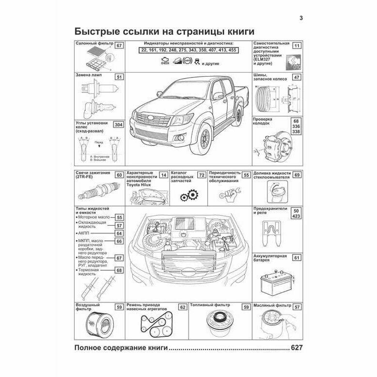 Toyota HILUX. Модели c 2011 года выпуска с дизельными 1KD-FTV (3,0 л.), 2KD-FTV (2,5 л.) и бензиновым 2TR-FE (2,7 л.) двигателями. Включены модели 2004-2011 годов выпуска. Руководство по ремонту и тех - фото №11