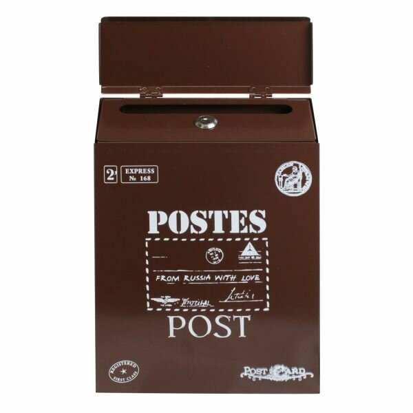 Ящик почтовый аллюр №3010 шоколадно-коричневый - фотография № 3