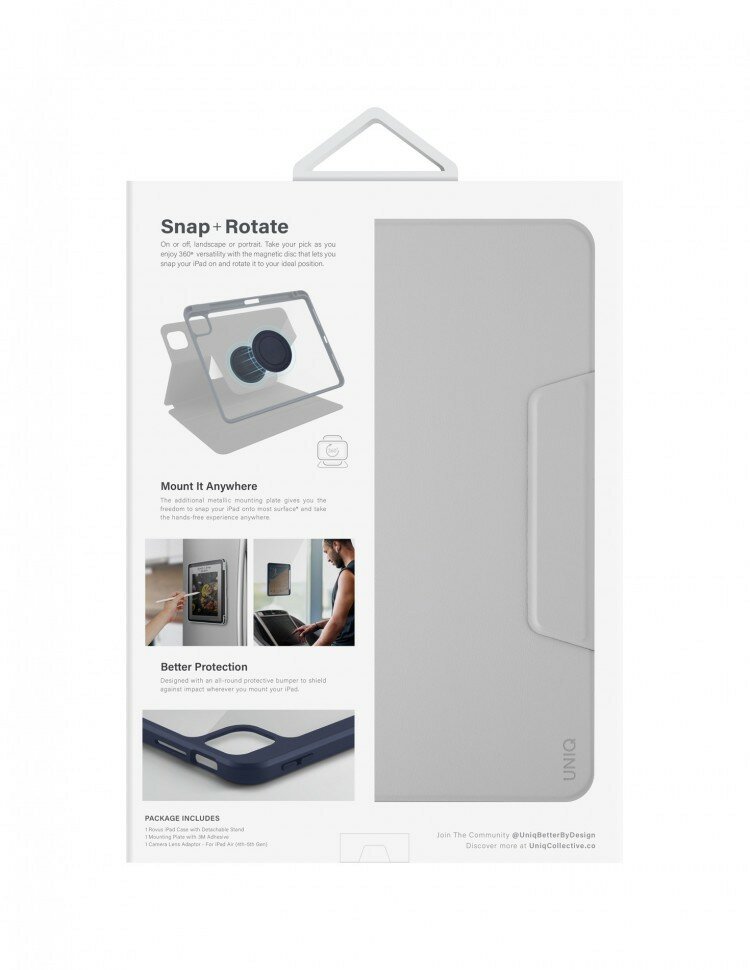 Чехол UNIQ ROVUS Magnetic 360 Rotating Detachable для планшета iPad Pro 11 (2022/21) / Air 109 (2022/20)