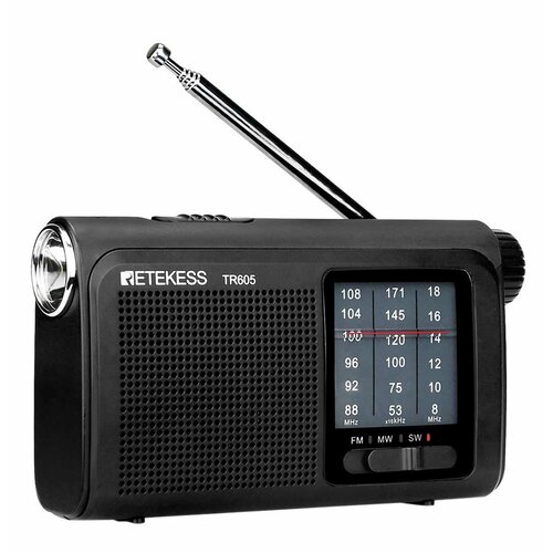 Портативный цифровой радиоприемник Retekess TR605 black