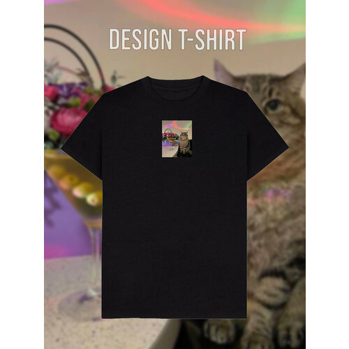 фото Футболка, размер 56, черный design t-shirt