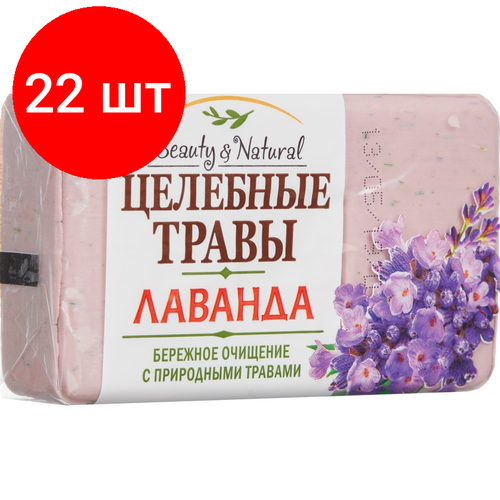 Комплект 22 штук, Мыло туалетное Целебные травы 160гр Лаванда целебные травы мыло кусковое лаванда 72 уп 160 г