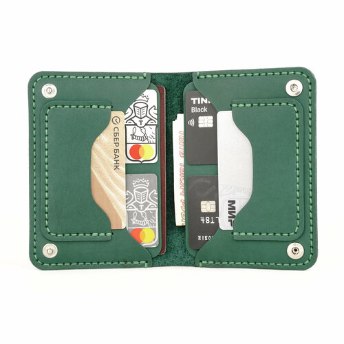 Портмоне Yuzhanini Goods, фактура гладкая, зелeный