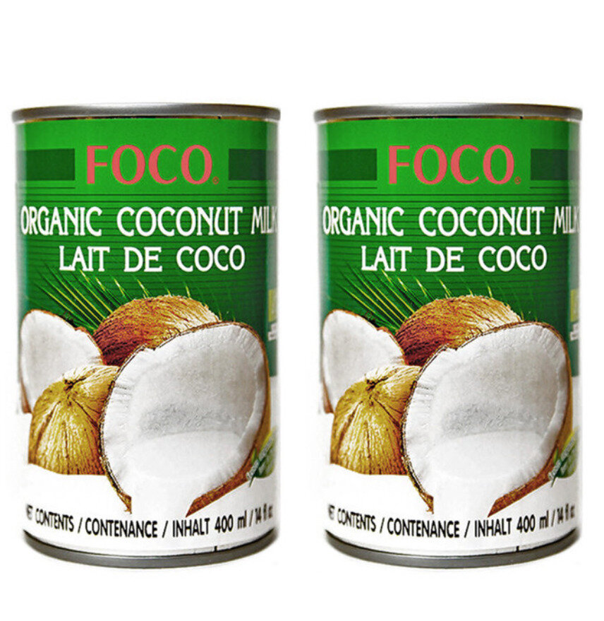 FOCO Растительный напиток Органическое кокосовое молоко, 400 мл, 2 шт