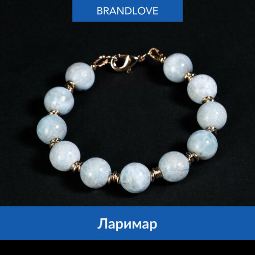 Браслет BL Jewelry Purex, ларимар, 1 шт., золотой