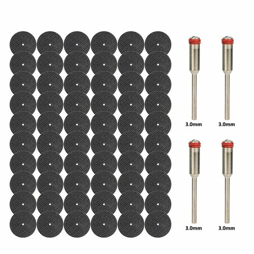 Набор кругов шлифовальных XCAN 32 мм, оправки 3 мм, 64 предмета