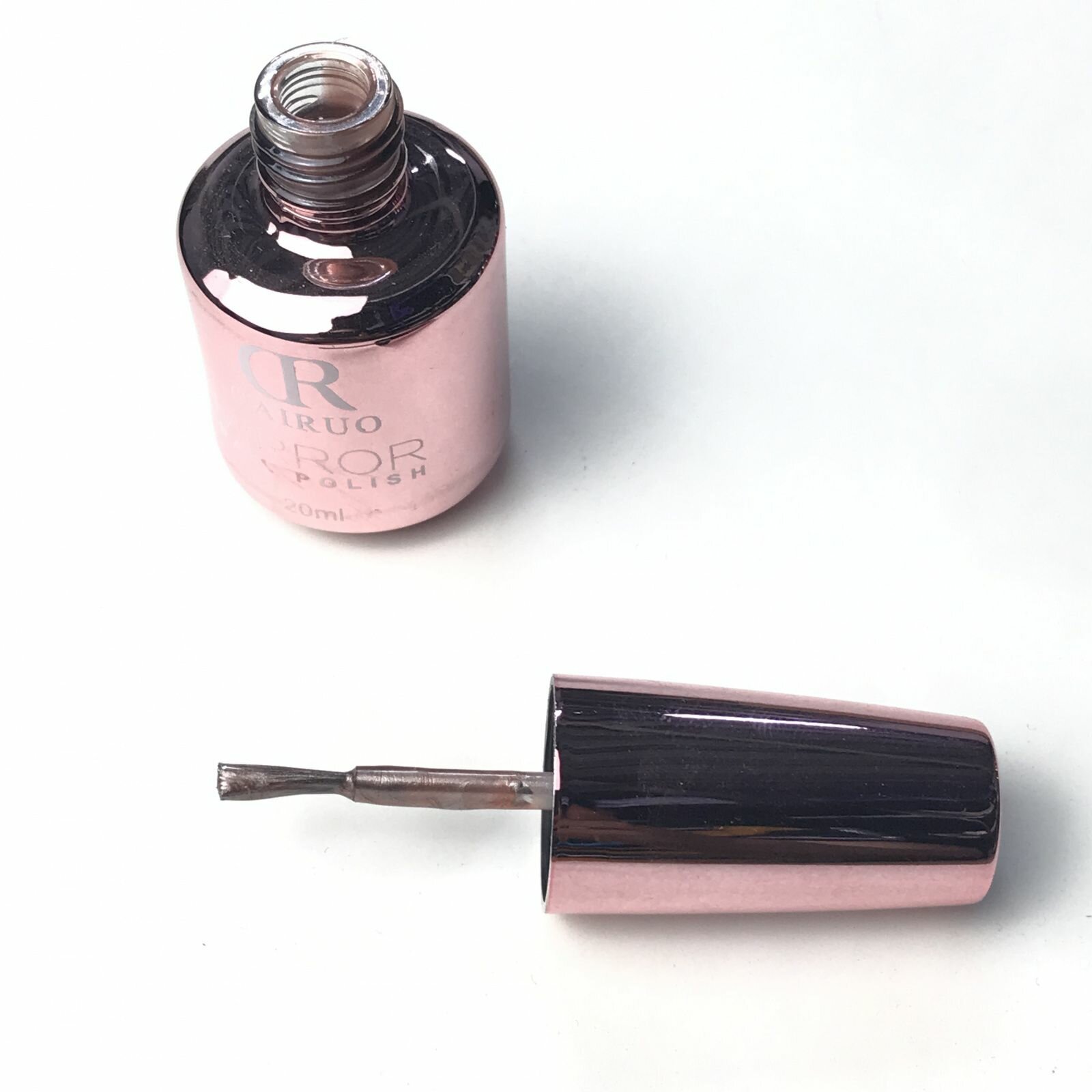 фото Лак для ногтей CR cairuo, цвет розовый металл № 11, 20 мл, 1 шт