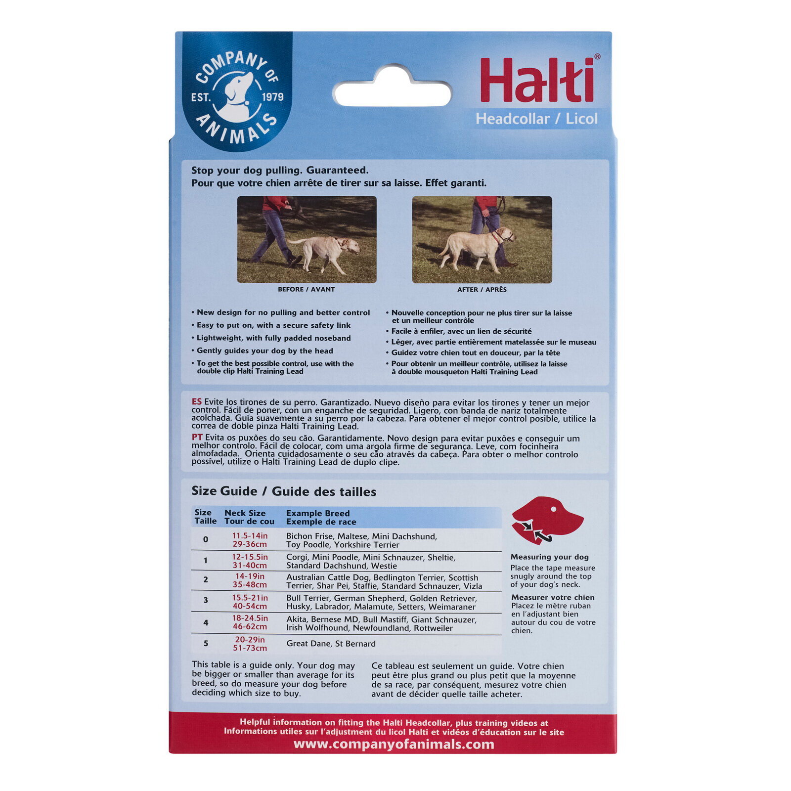 COA Недоуздок для собак "HALTI Headcollar", красный, 46-62см (Великобритания) Company of Animals - фото №5